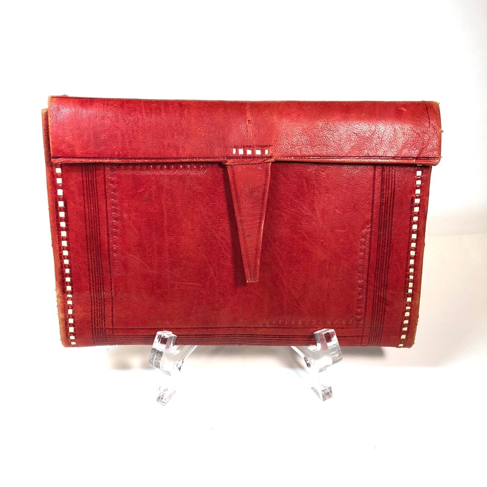 Vintage red leather wallet